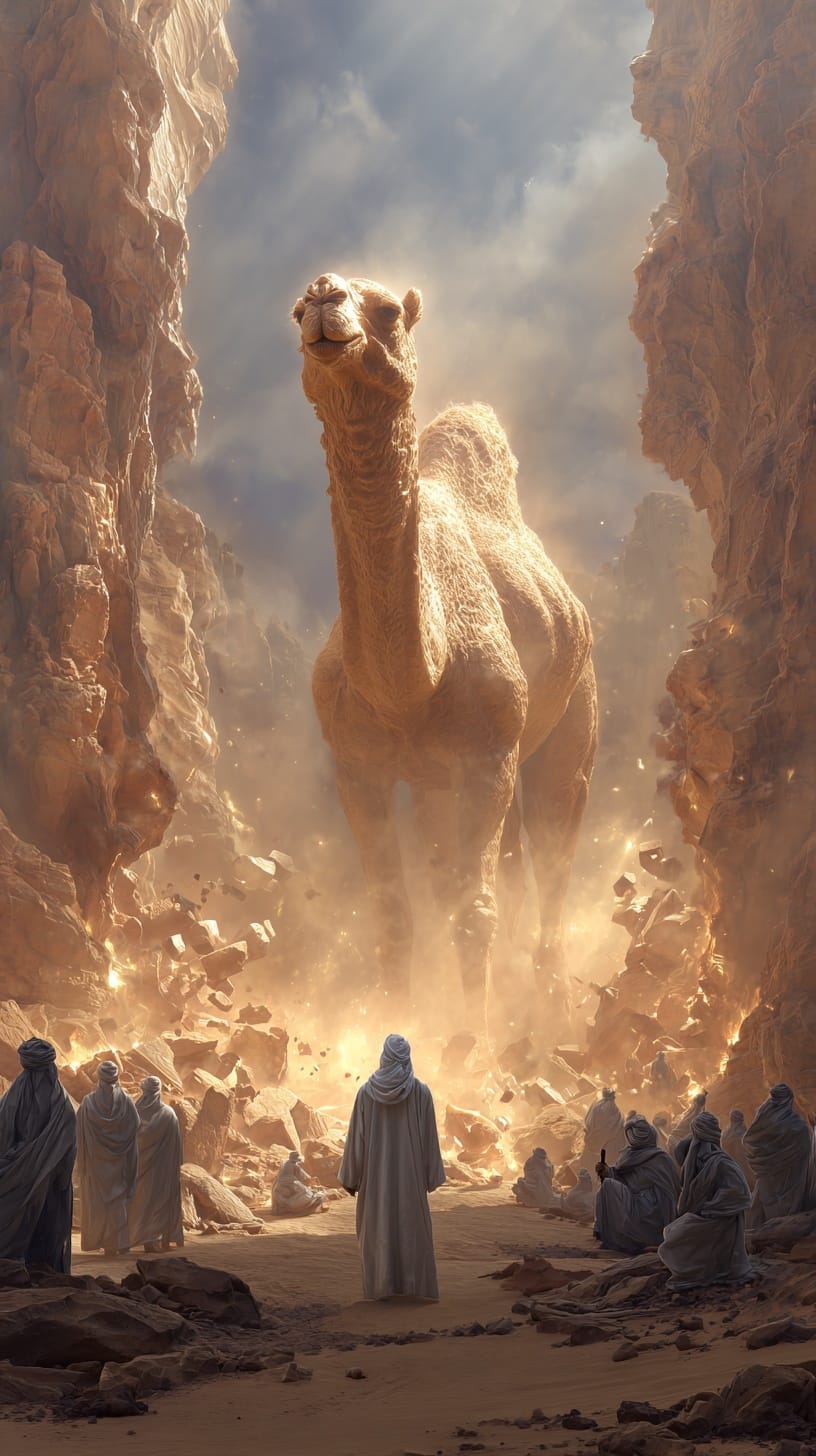 The miraculous she-camel emerges