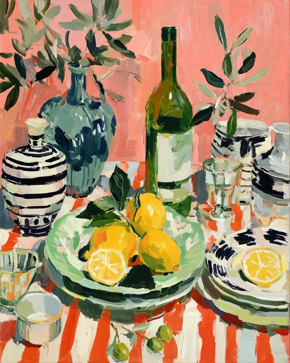 Vibrant still life of lemons