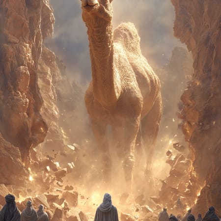 Image of: The miraculous she-camel emerges