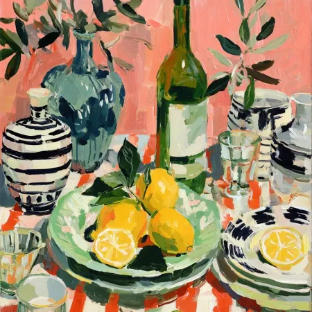 Image of: Vibrant still life of lemons