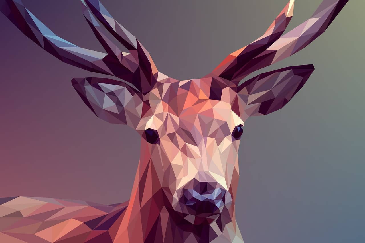Deer head polygon