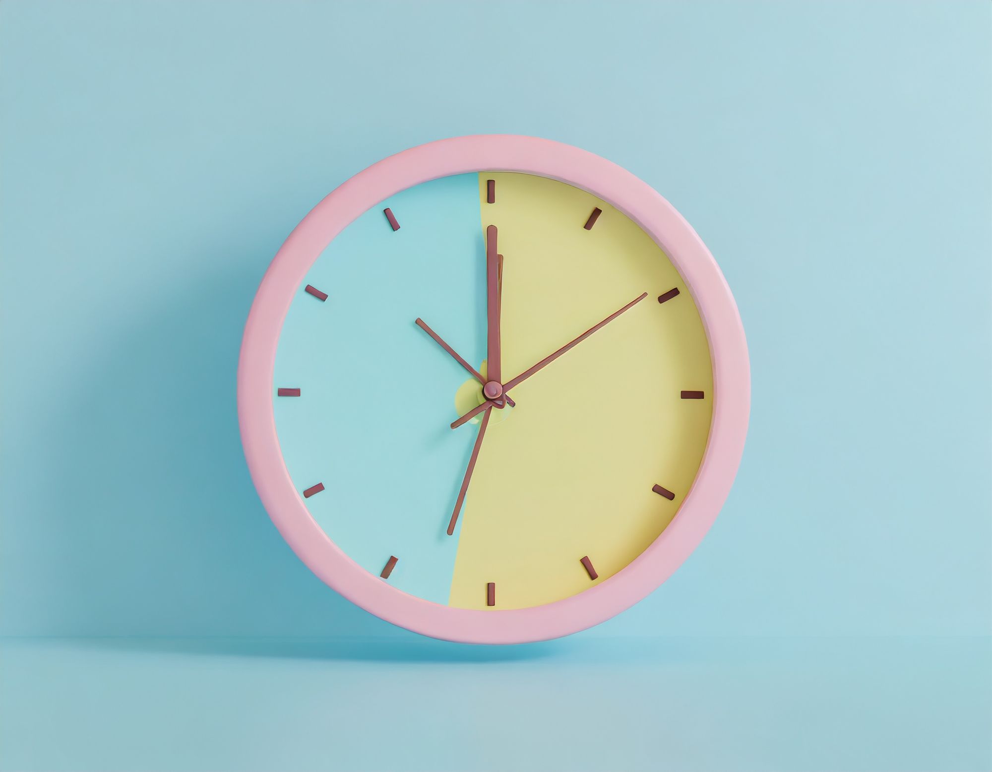 Firefly reloj de pared render 3d sobre fondo plano colores pasteles suaves fondo de 1 o 2 colores 1